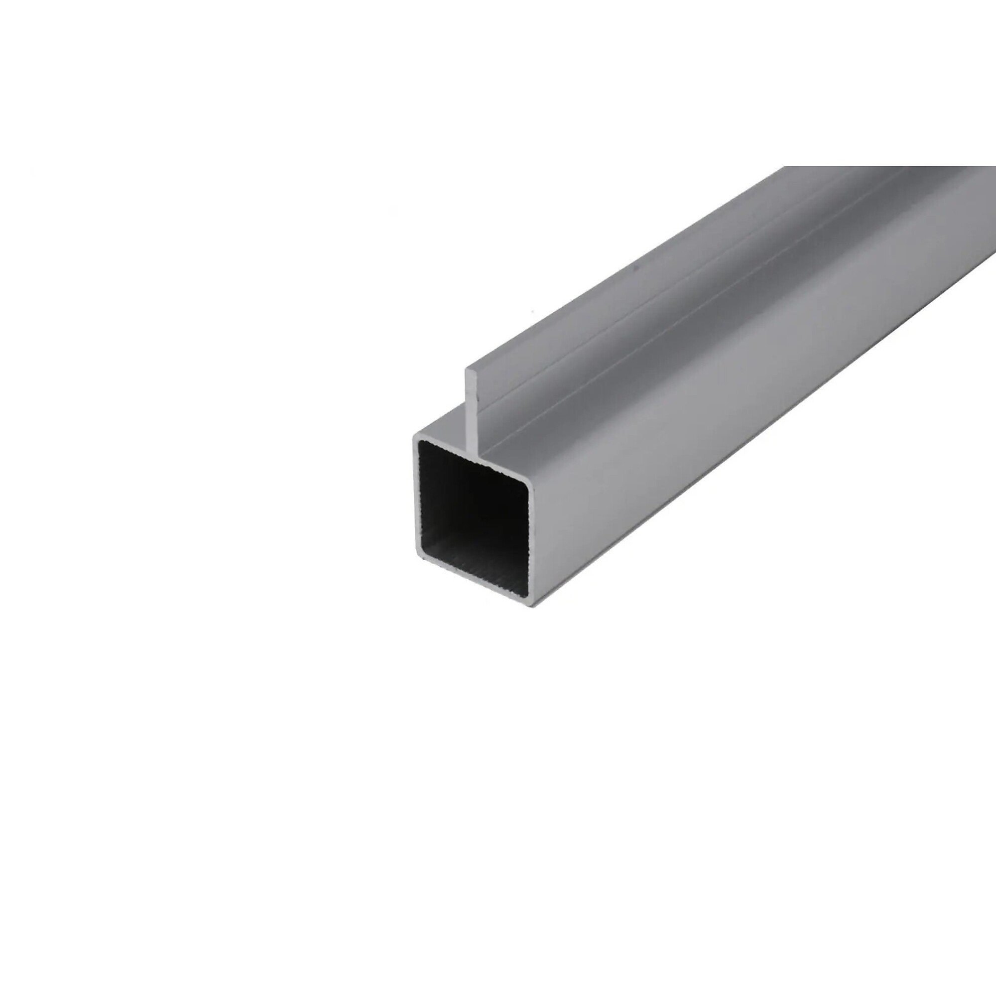 EZTube Extruded Aluminum Tube — 84in. L x 1in. W x 1in. H, White, for 1/4in. Recessed Panel, Model# 100-130-7 WH